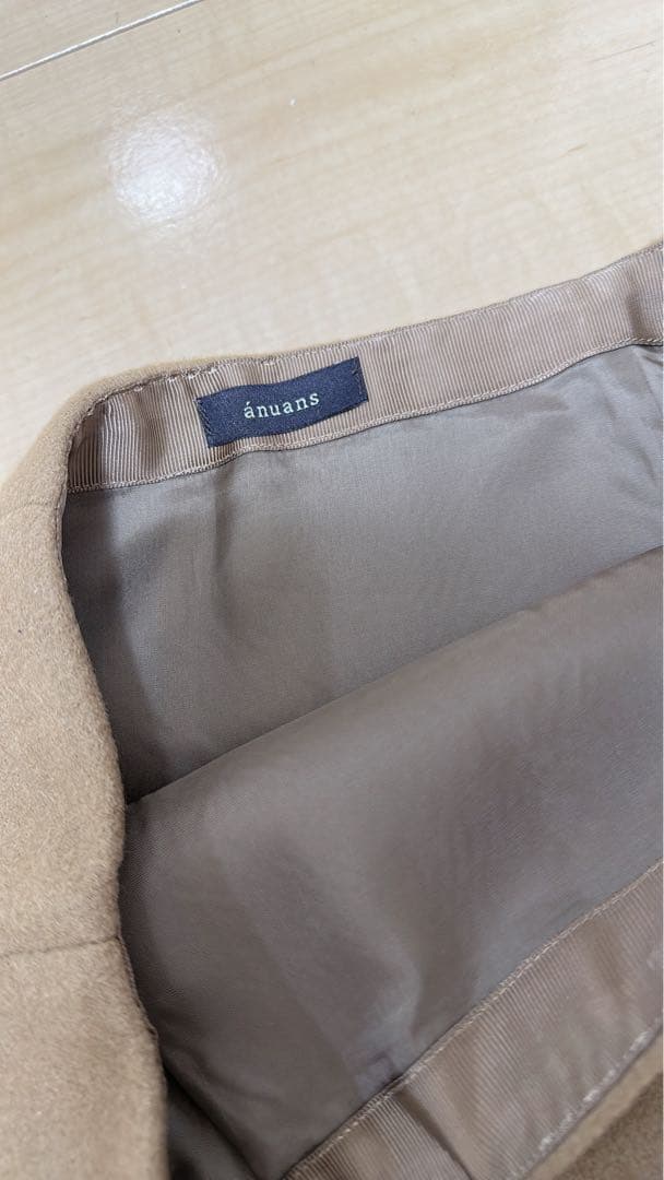 アニュアンス　リバーウールミニスカート　キャメル　サイズ2