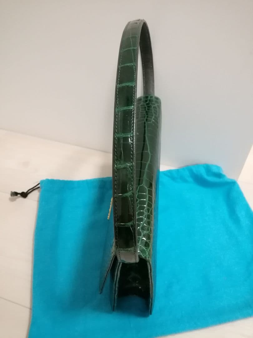 超美品　一回使用　Kaiyo　カイヨウ　クロコダイル　ハンドバッグ　グリーン