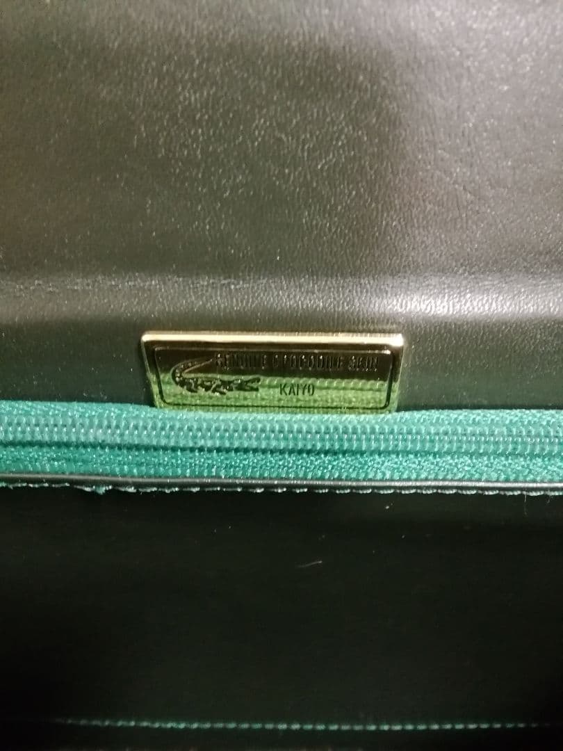 超美品　一回使用　Kaiyo　カイヨウ　クロコダイル　ハンドバッグ　グリーン
