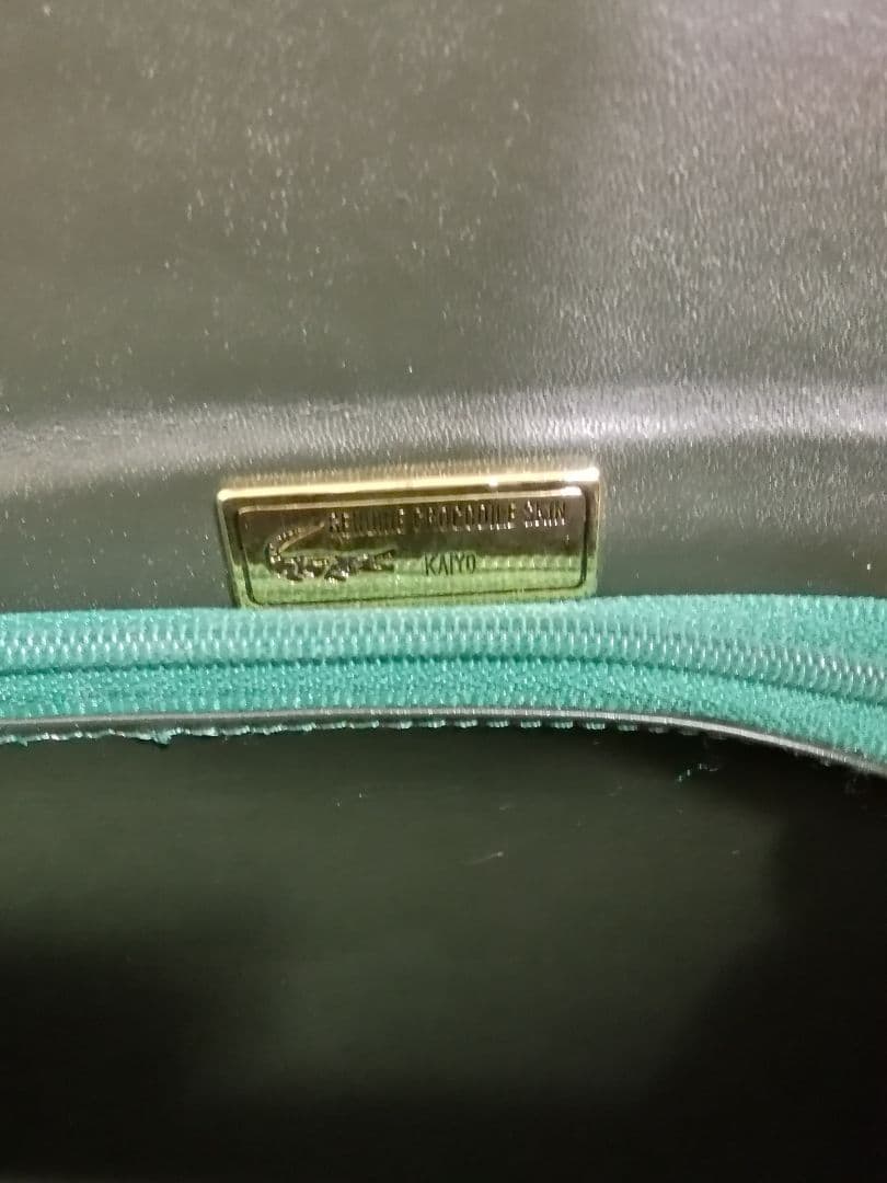 超美品　一回使用　Kaiyo　カイヨウ　クロコダイル　ハンドバッグ　グリーン