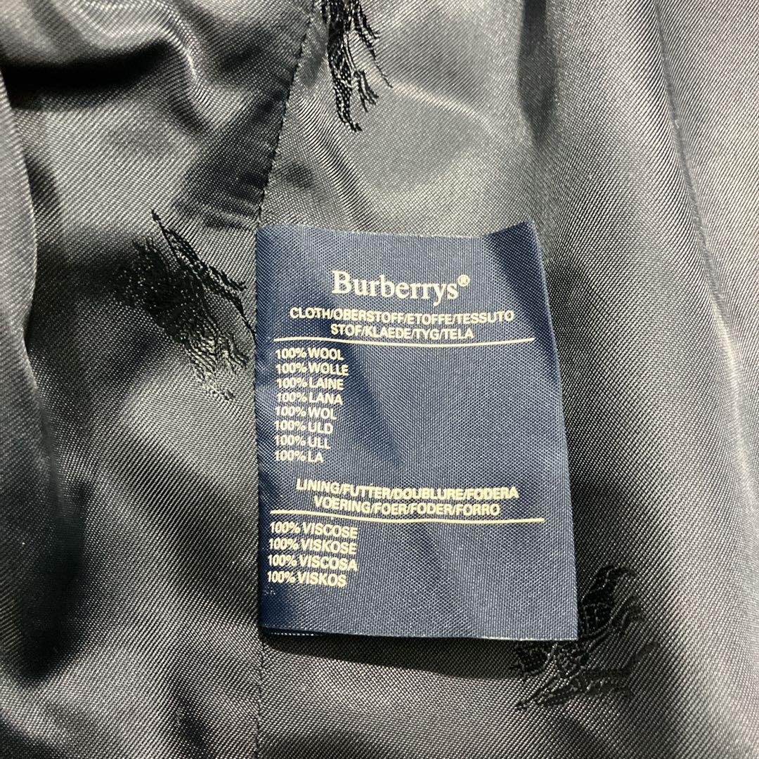 【極美品】バーバリーズ　ダブルブレスト　紺ブレ　金ボタン　ウールジャケット　XL