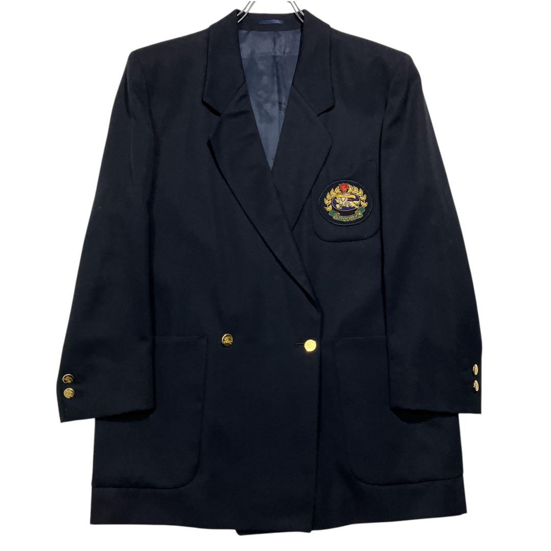 【極美品】バーバリーズ　ダブルブレスト　紺ブレ　金ボタン　ウールジャケット　XL