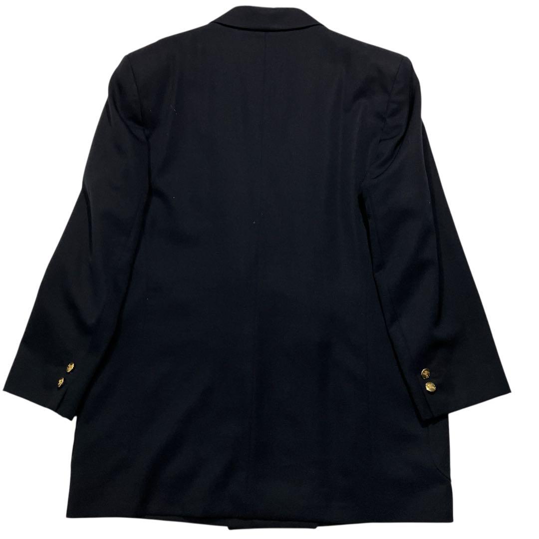 【極美品】バーバリーズ　ダブルブレスト　紺ブレ　金ボタン　ウールジャケット　XL