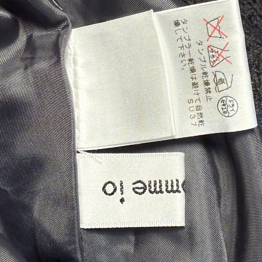 センソユニコ io comme ioチェックドレープネックフレアワンピ 38