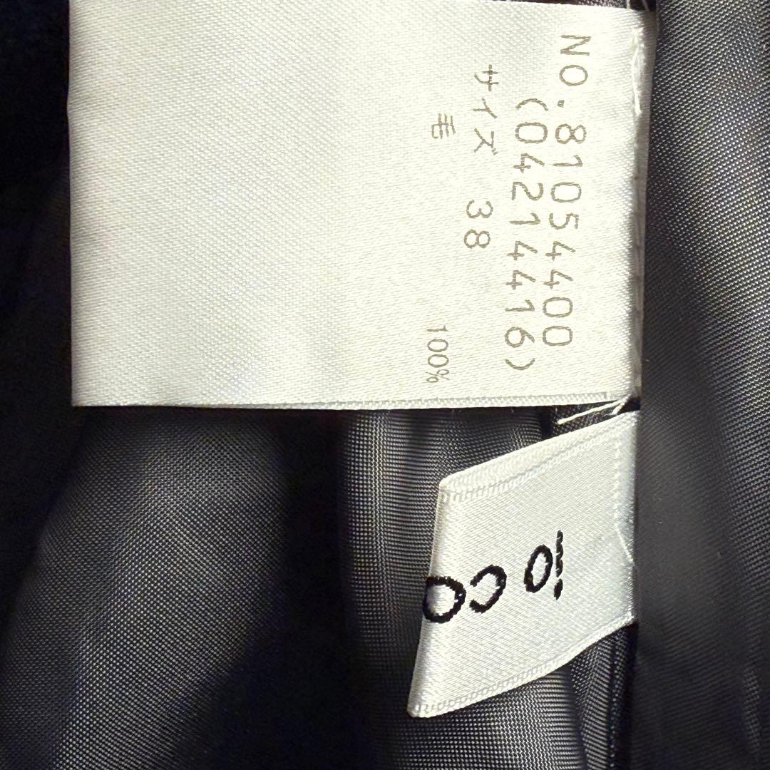 センソユニコ io comme ioチェックドレープネックフレアワンピ 38