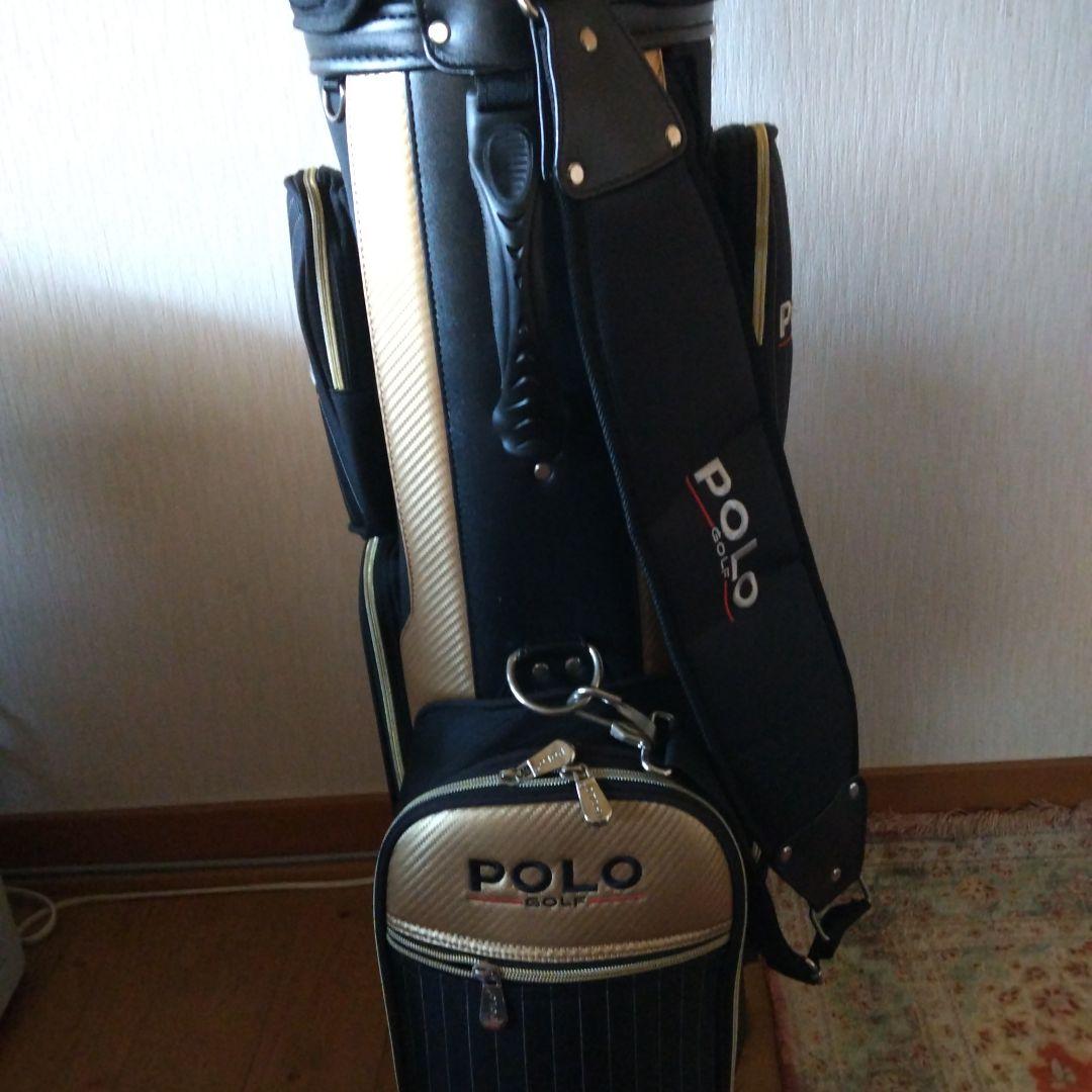 ひ*ん様 POLO ゴルフ キャディバッグ ネイビー・ゴールド キャスター付き