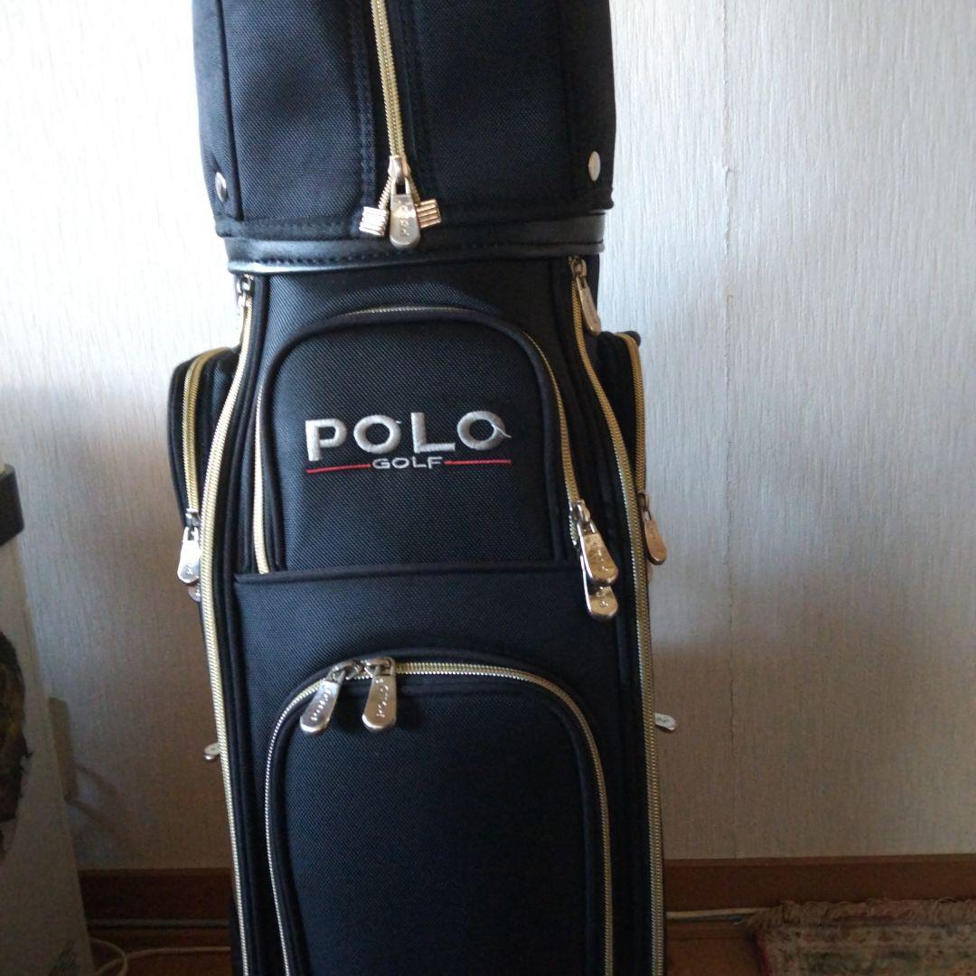 ひ*ん様 POLO ゴルフ キャディバッグ ネイビー・ゴールド キャスター付き