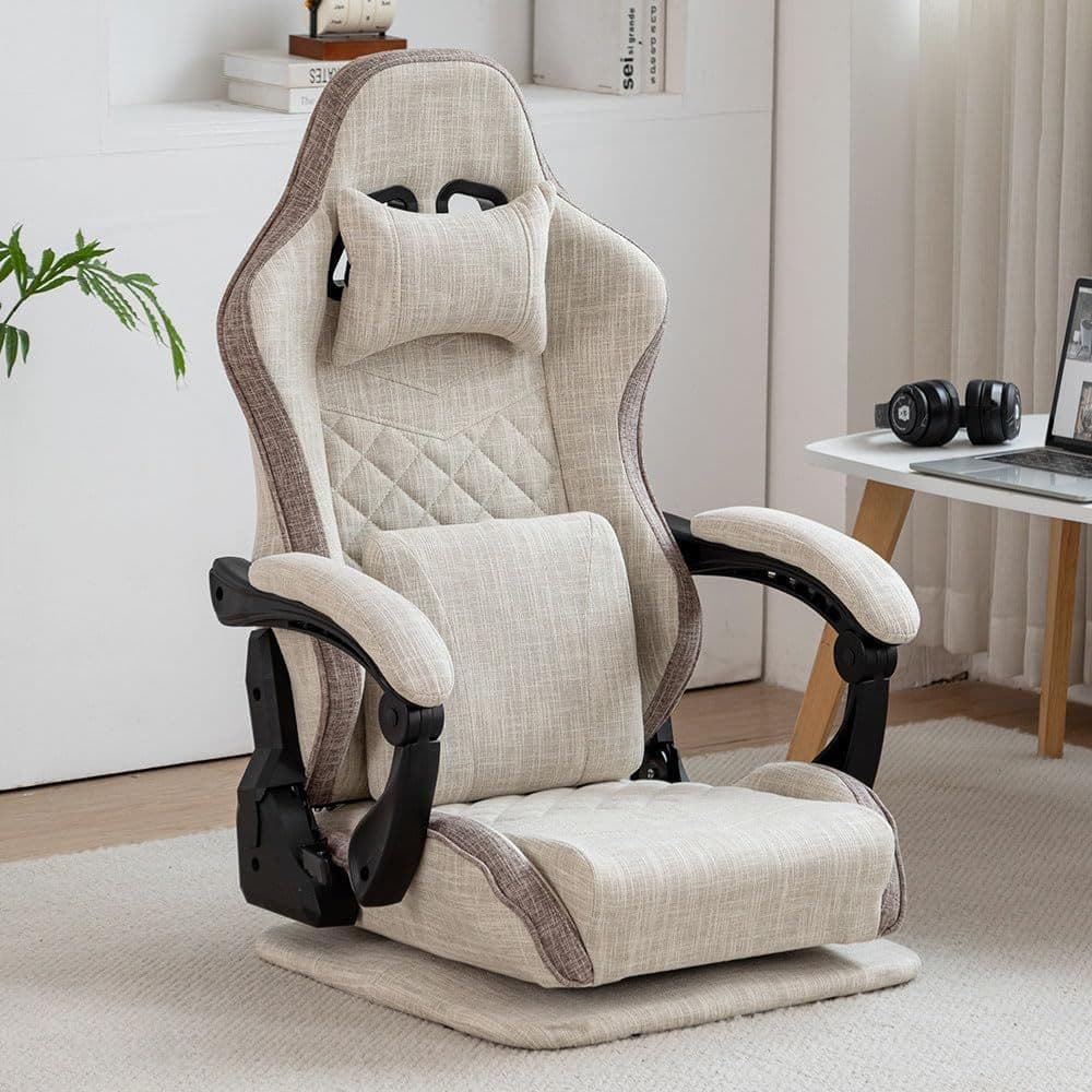 ゲーミング座椅子　ベージュ