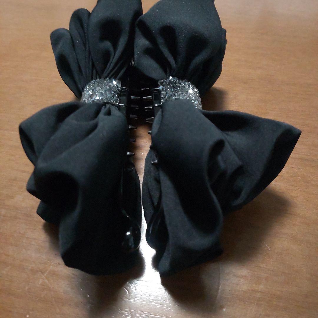 コンプレックスビズ ラフィネリボン バナナクリップ(ブラック)