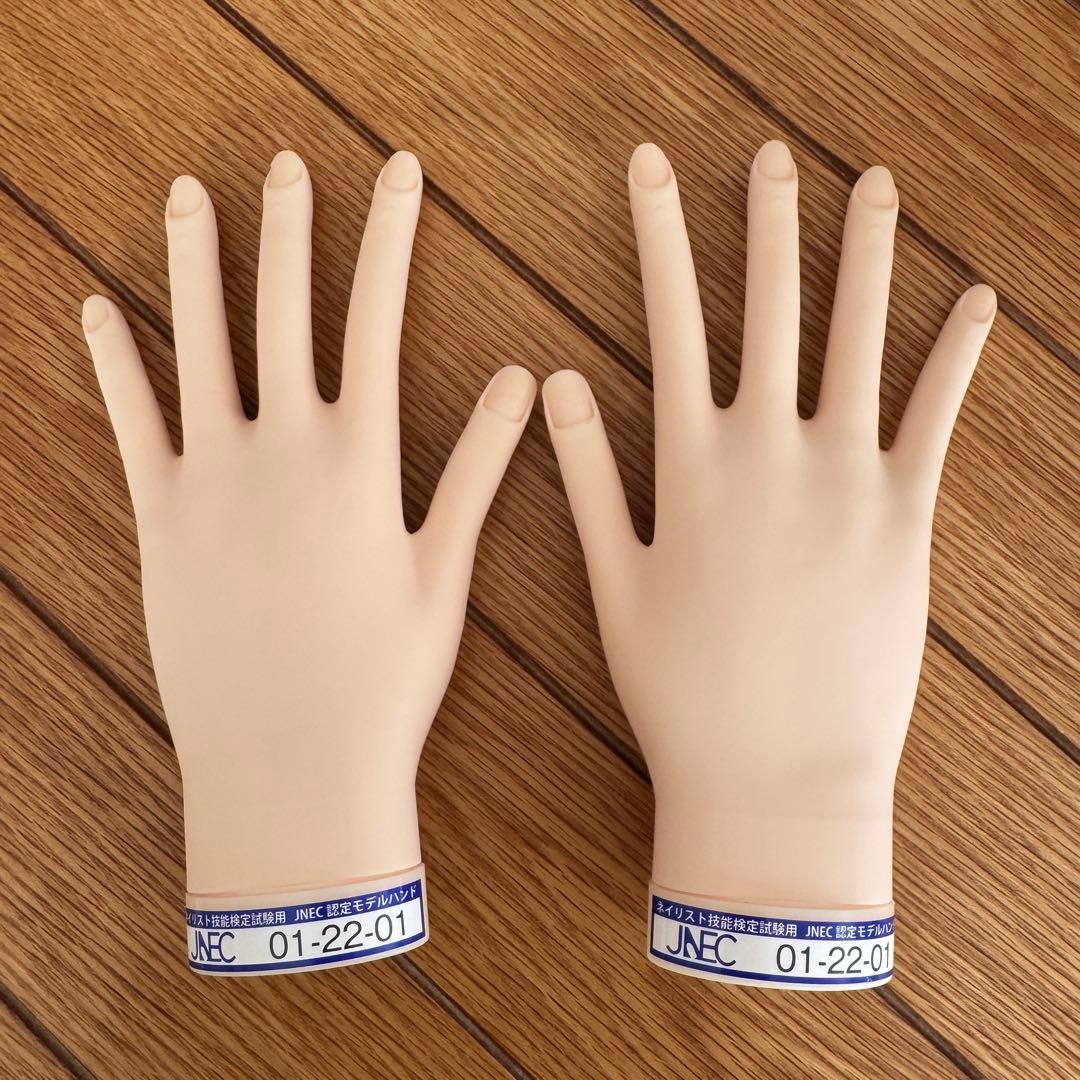 【お値下げ】ネイリスト技能検定試験用JNEC認定モデルハンドとチップなど一式