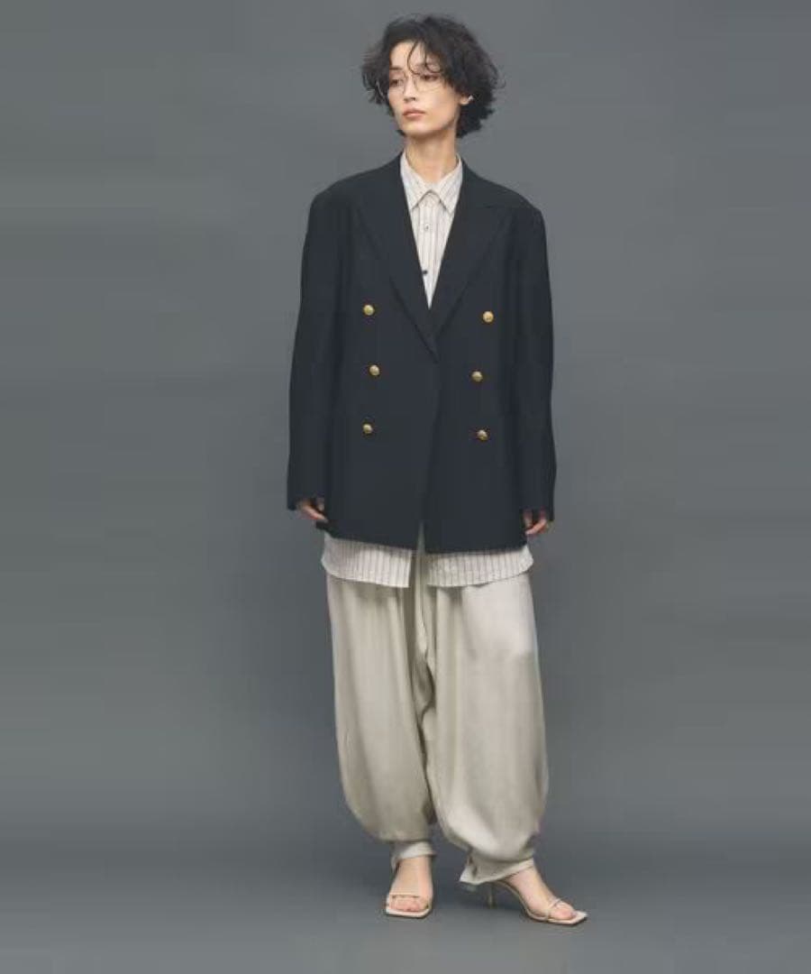 Curensology サテンタックパンツ　エクリュ　36 2025AW