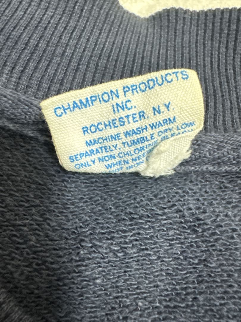 70s 80s Champion スナップカーディガン ネイビー(フェード感)
