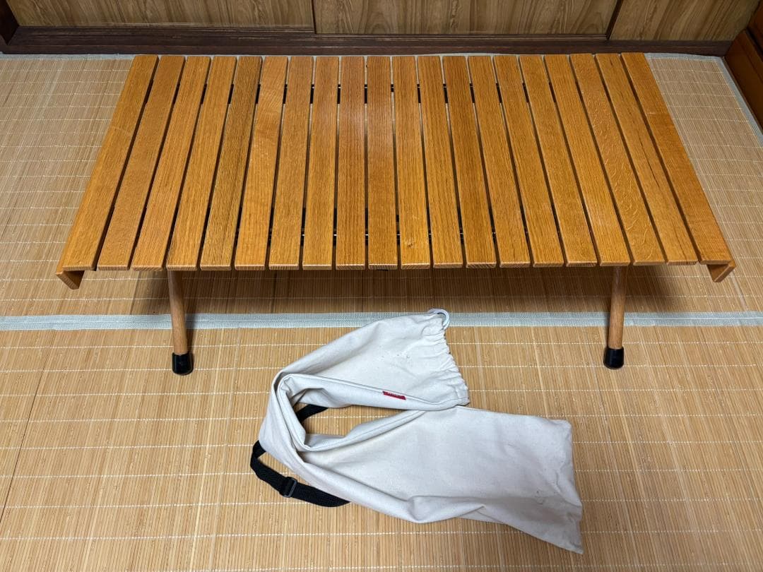 ハングアウト ポール ローテーブル 90x45cm 収納ケース付 POL-T90