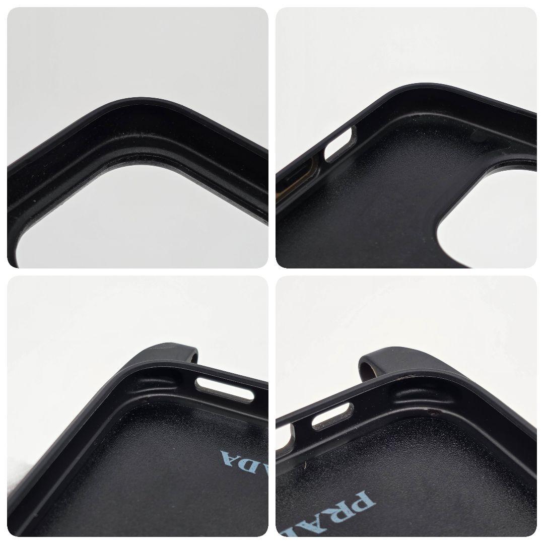 PRADA iphone14proケース ショルダー 三角ロゴ サフィアーノ 黒
