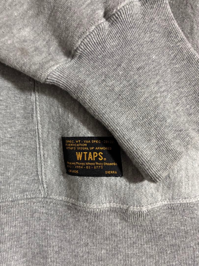 WTAPS ロゴプリント クルーネックトレーナー　スウェットグレー裏起毛