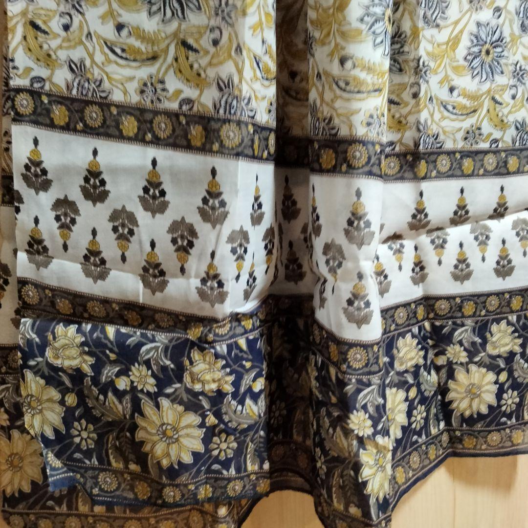 ◎専用◎インド民族衣装 アナルカリクルタセット ネイビー×総花柄【53A-45】