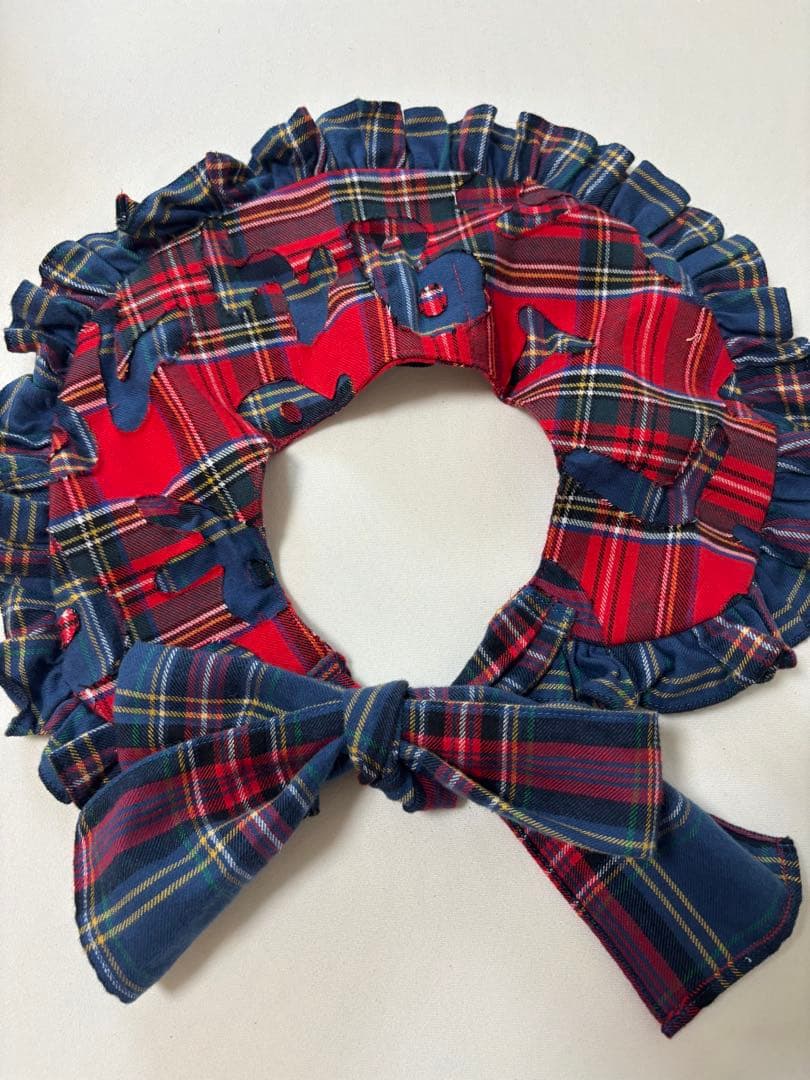 ゆ*。様 heihei ベレー帽＆つけ襟チェック柄✩.*˚y2k✮