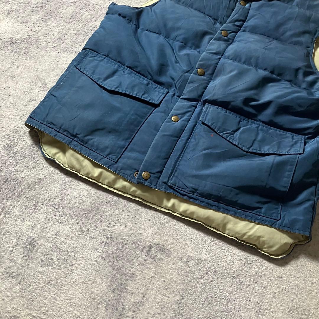 80sWoolrichウールリッチダウンベストUSA製ネイビー