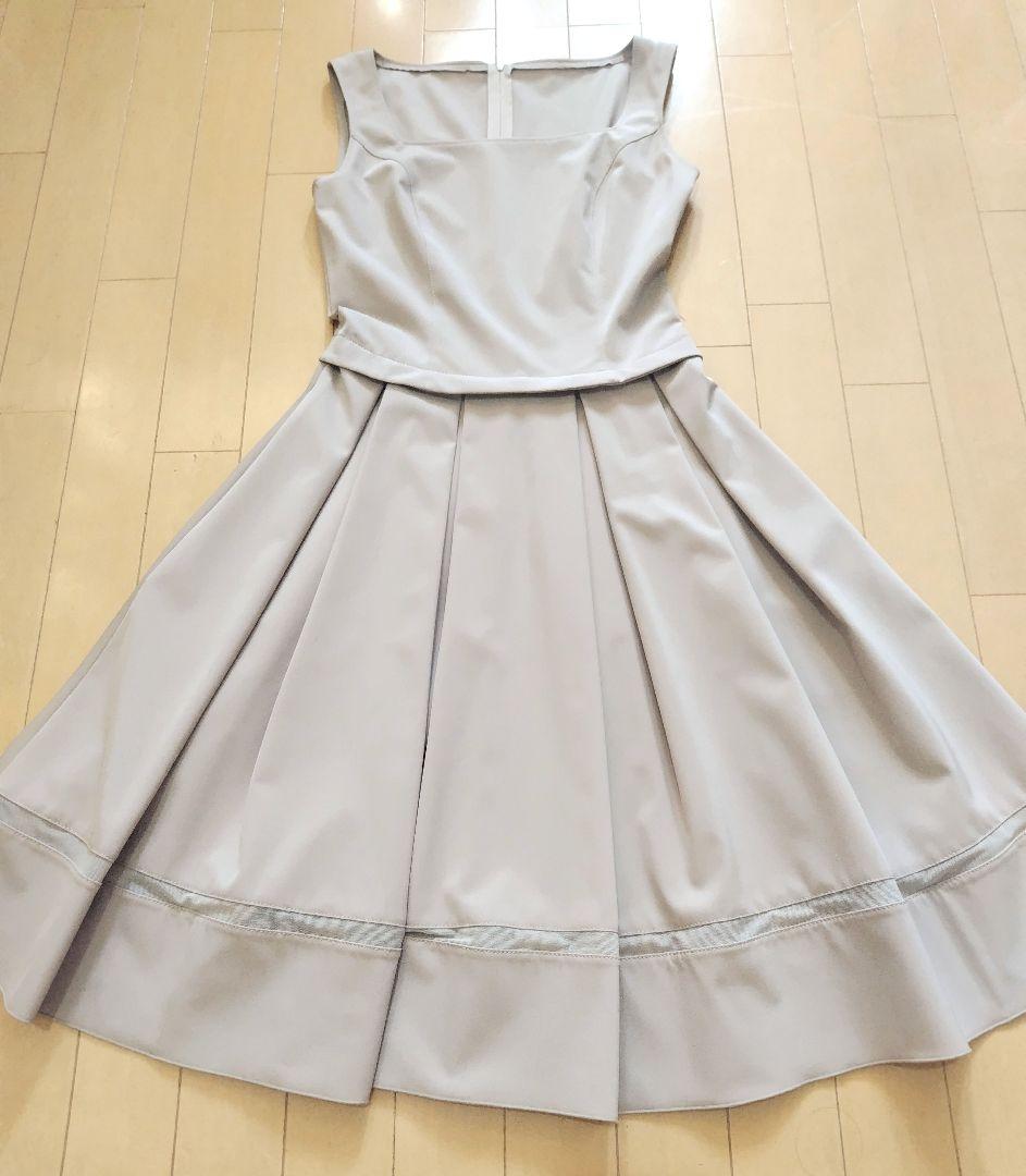 未着用☆ FOXEY フォクシー プリーツ ワンピース ベージュ　ルネ ドレス