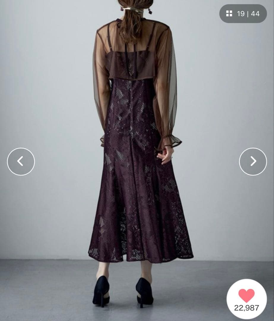 etoll エトル 3wayシフォンボレロ&レースキャミドレス 結婚式