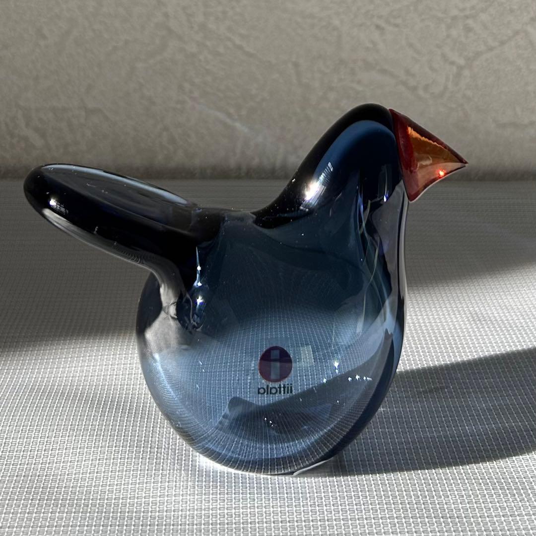 オイバ・トイッカ ガラスの鳥 シエッポ Sieppo レインレッド