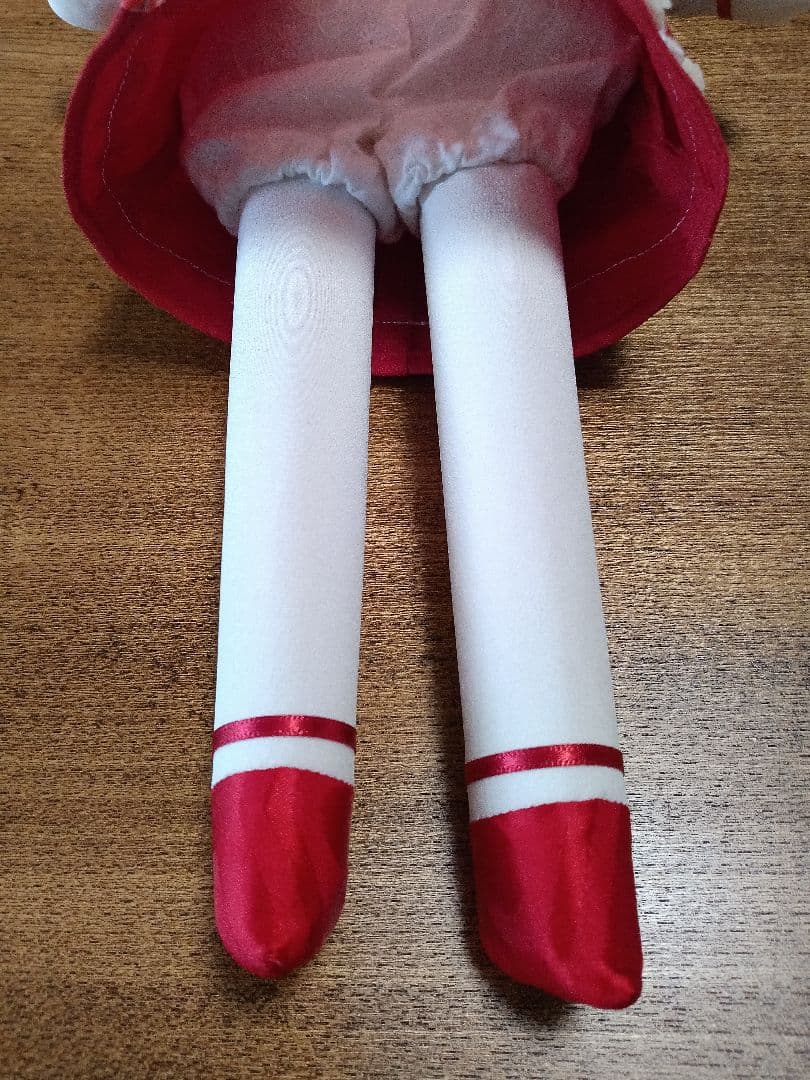 文化人形　ブラブラ人形　レトロモダン:花柄ドレスの布製ドール