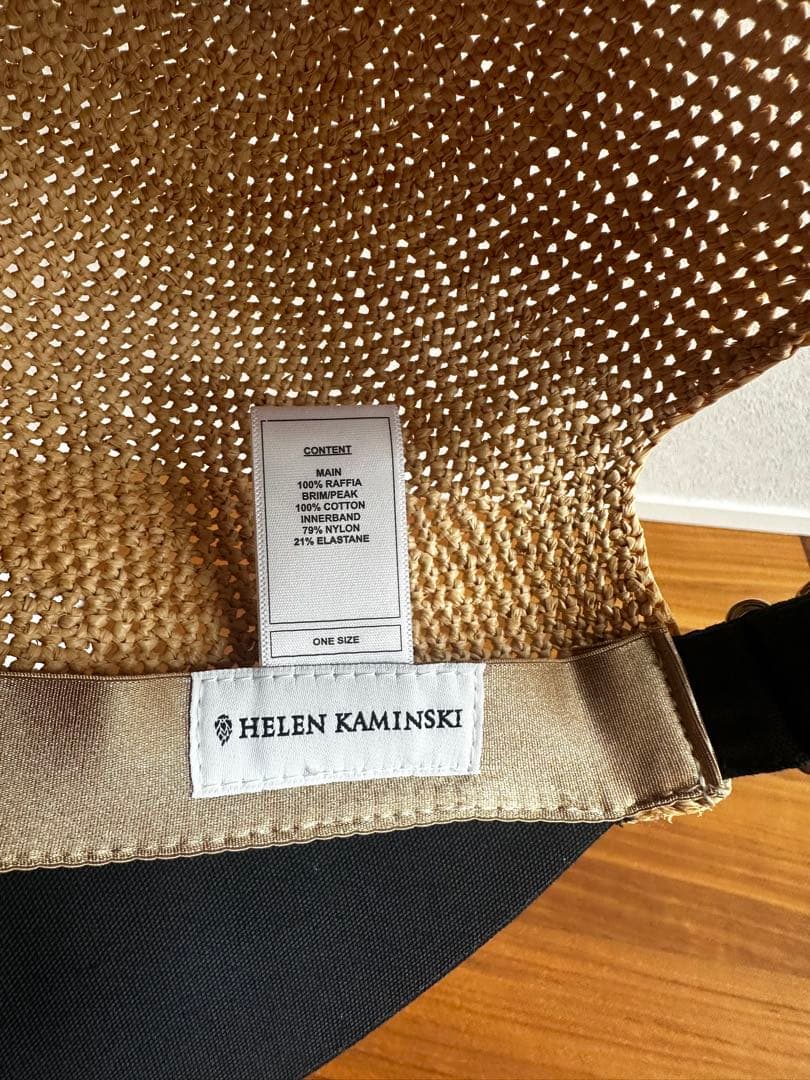 HELEN KAMINSKI Blaise 麦わら帽子ナチュラル×ブラック