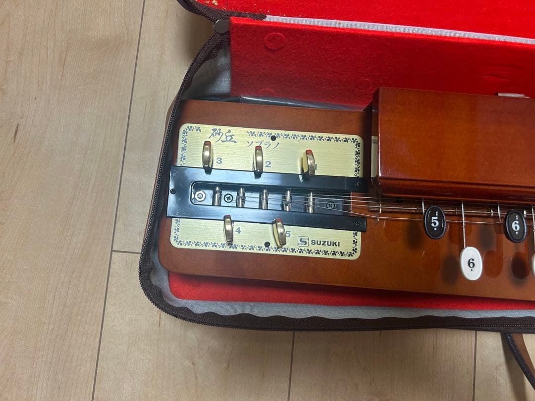大正琴 13弦 ケース付き　スズキ　砂丘　説明書付き