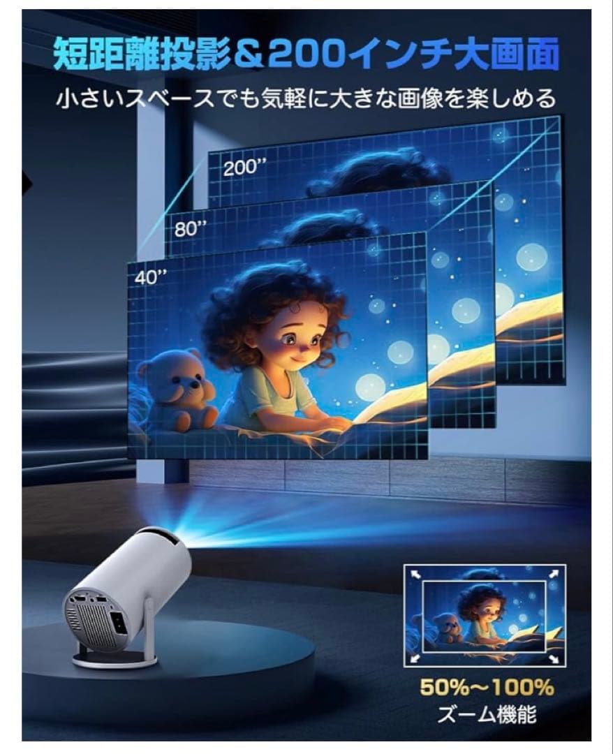 270度回転 自動補正 ホワイトプロジェクター 本体