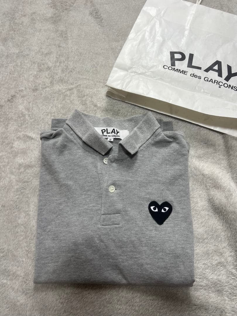 【良品】PLAY COMME des GARÇONS グレー ポロシャツ S