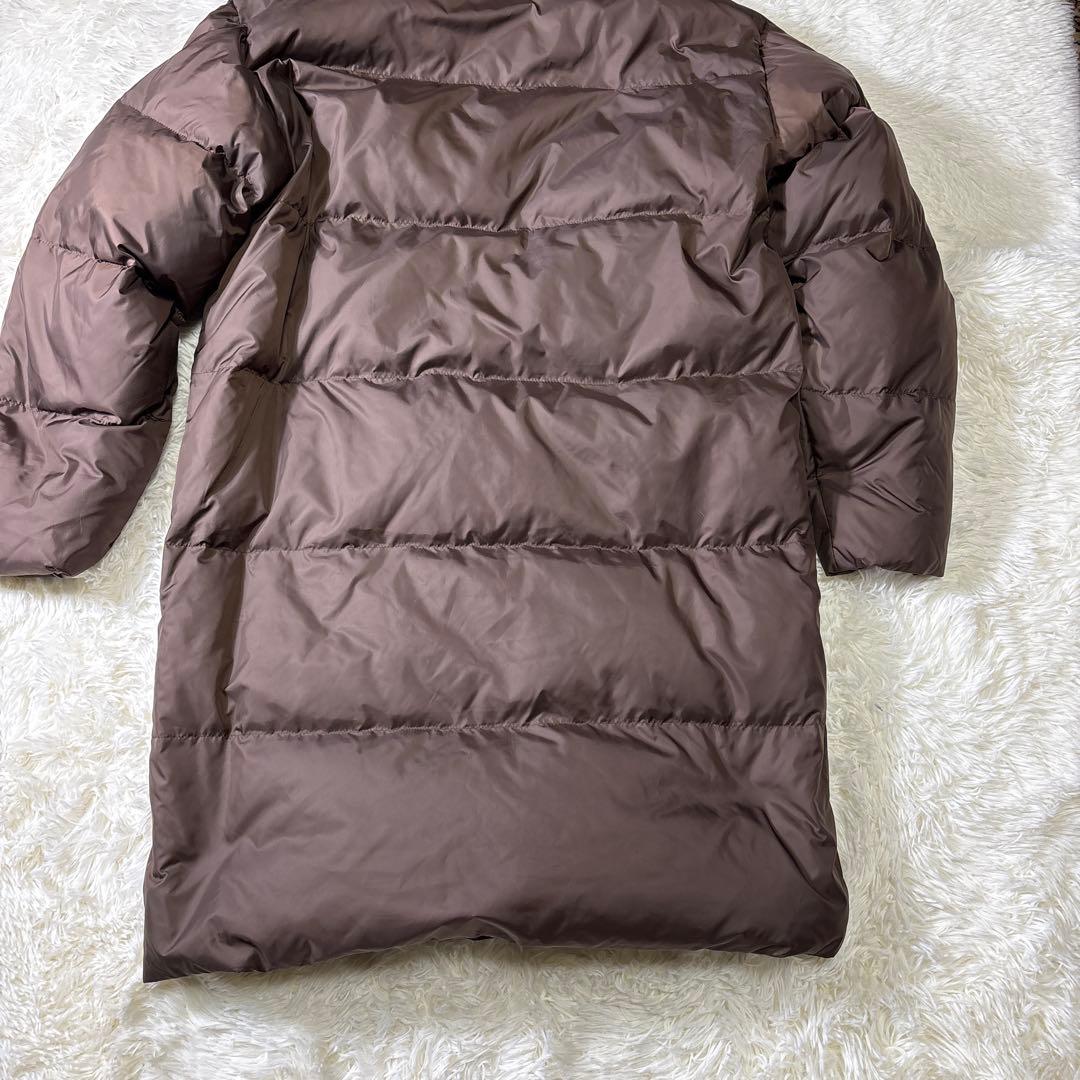 希少✨デサント　ダウン　ベンチコート　Ｌサイズ　フード着脱可　ブラウン