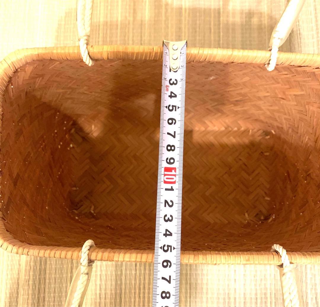 鳥越竹細工　市場かご●特選●貴重●取手部ビニール 岩手県産