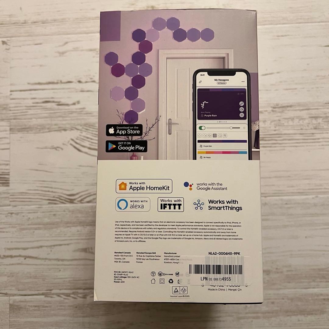 未使用品 Nanoleaf Shapes Hexagons (9枚入り)