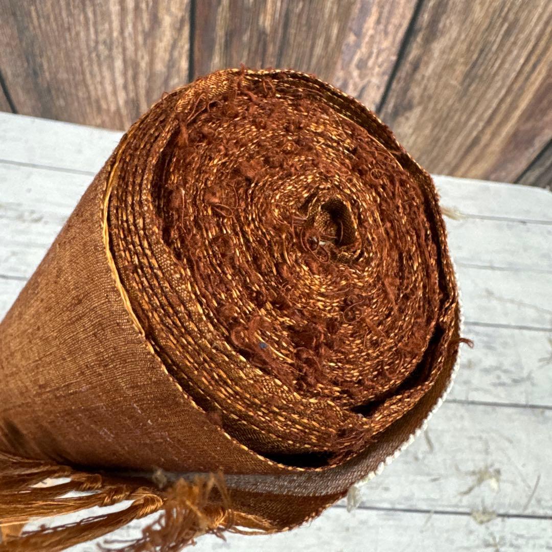 未使用 上田紬 真綿絹 絹100% 小諸つむぎ工房 反物 着物反物 着物