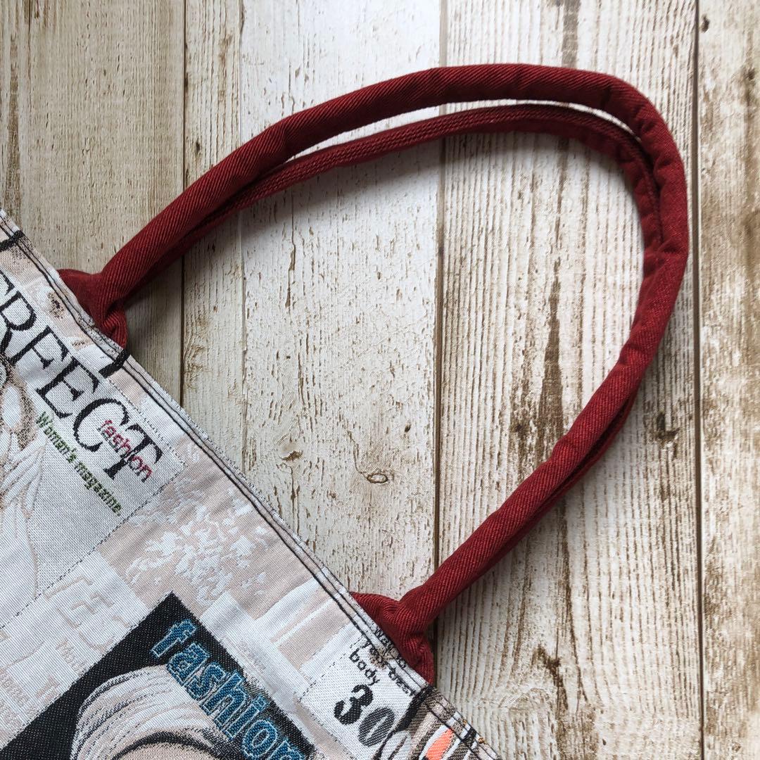 meitel99　トートバッグ　ブラック×レッド　カラビナ2個付き