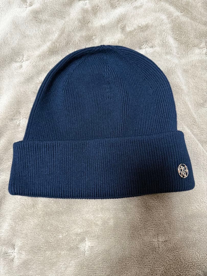 BAREN ネイビー ビーニー ロゴ付き