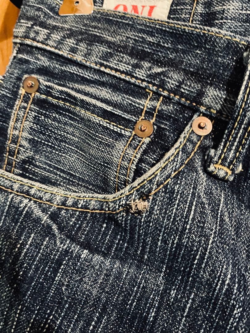 鬼デニム　セルビッチ　34 アメカジ　生地厚　バイカー