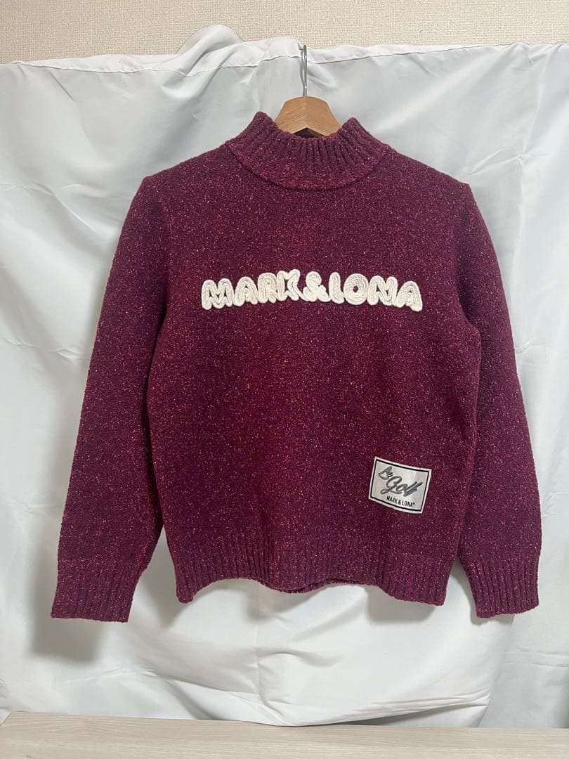 定価5万 美品 マークアンドロナ シルクアンゴラ混 ニット 38 ボルドー
