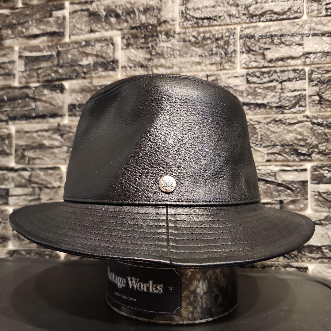 【極美品】CA4LA × KNOX 本革 レザーハット　サイズ調整可能