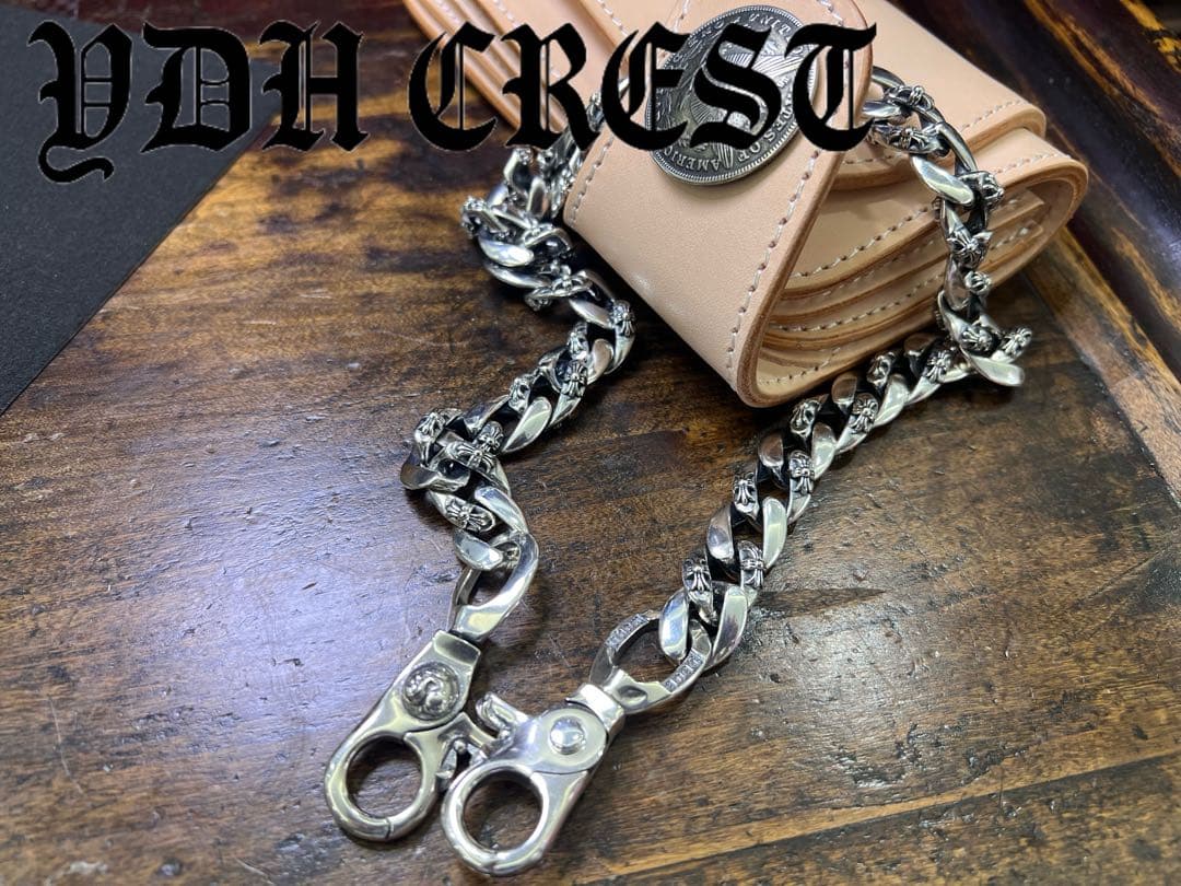 バイカー必須　ウォレット用プレーン　シルバーチェーン　QBKL0015