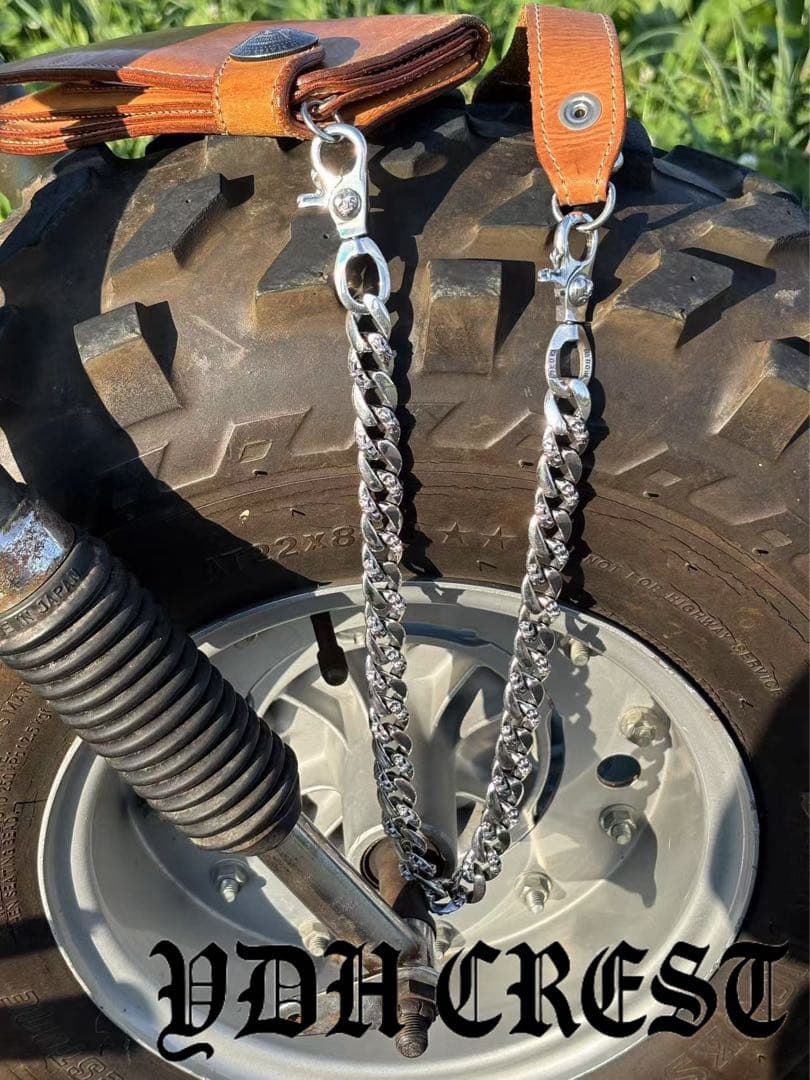 バイカー必須　ウォレット用プレーン　シルバーチェーン　QBKL0015