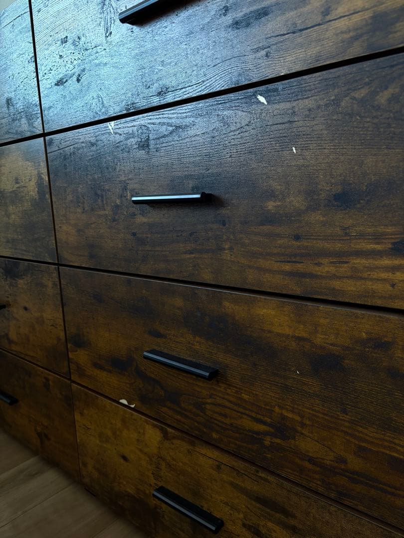 ダークブラウン 木製 チェスト 引き出し ニトリ 1台