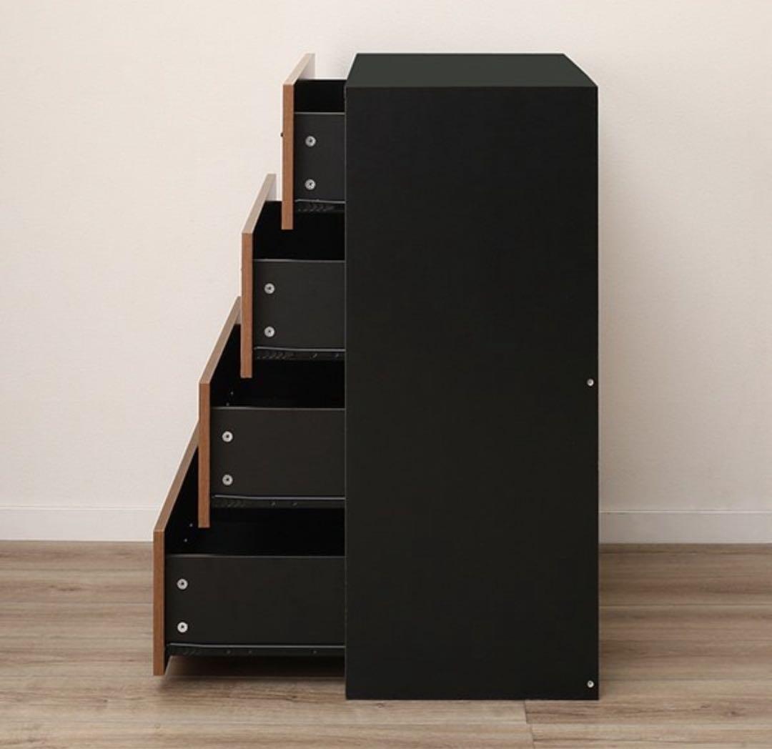 ダークブラウン 木製 チェスト 引き出し ニトリ 1台