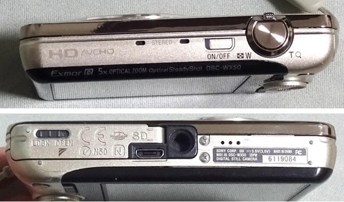 SONY Cyber-shot DSC-WX50 ゴールド デジカメ　動作済