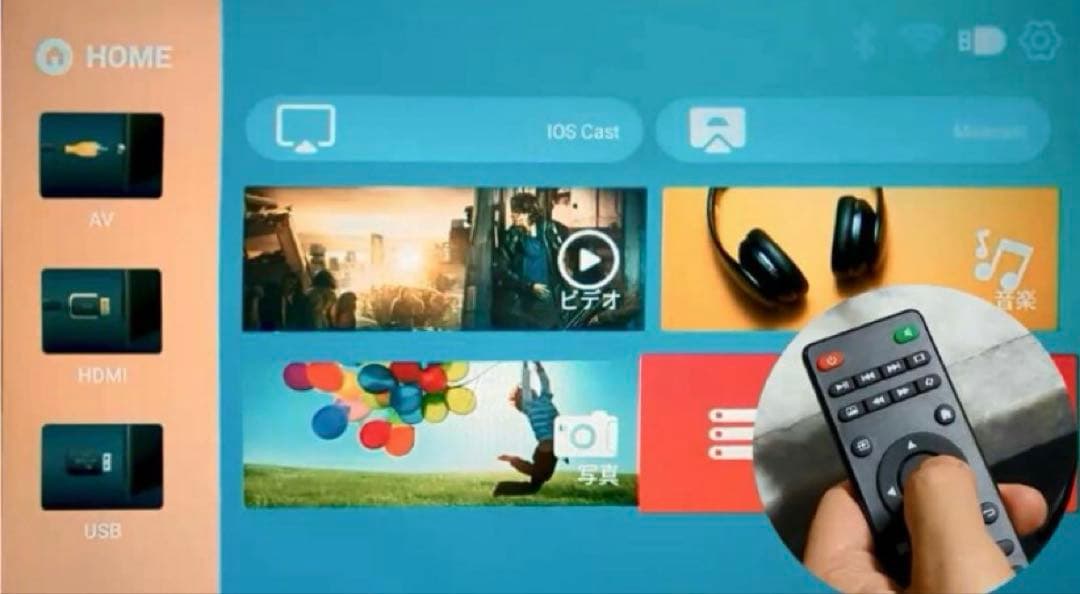 「新品」ワイヤレス接続LEDプロジェクター第4世代　エアリアミラーレス