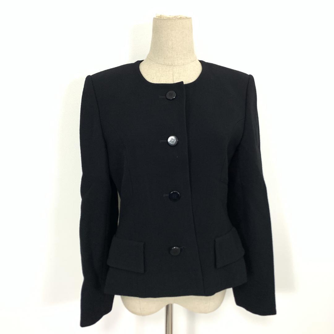 LA8348 ジバンシースカートスーツ セットアップ 黒 ウール100％ 10