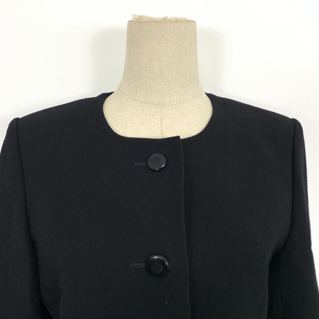 LA8348 ジバンシースカートスーツ セットアップ 黒 ウール100％ 10
