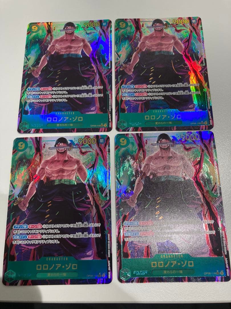 ロロノア・ゾロ　sec パラレル　4枚セット　ワンピースカード　OP06