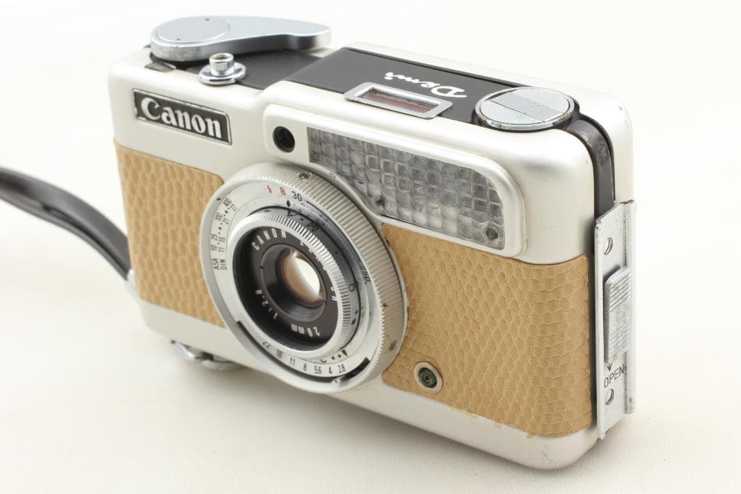 【整備済　美品】ベージュ　Canon demiハーフカメラ　露出計ok＃1317