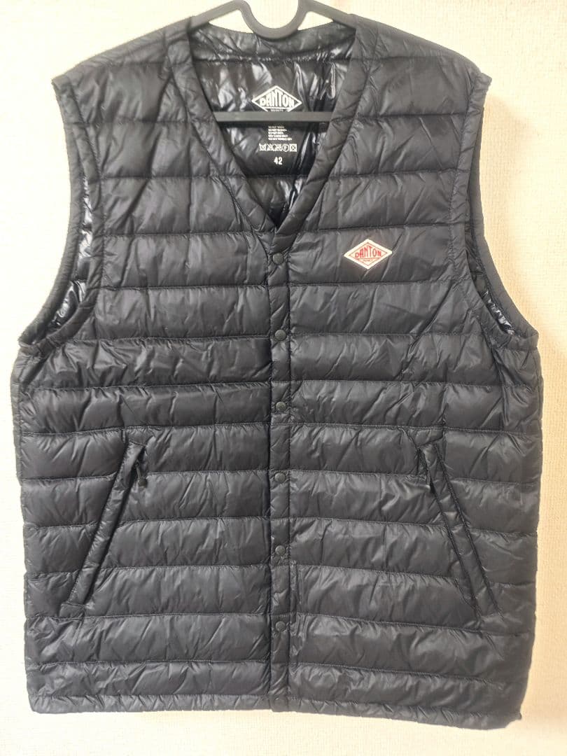 DANTON ダントン インナー ダウンベスト 黒 42(メンズL相当)